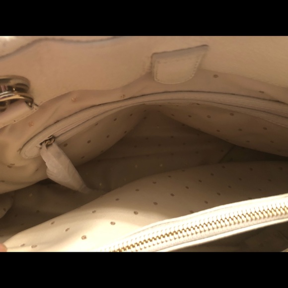 KATE SPADE OFF-WHITE QUILTED HANDBAG W CHAIN - Picture 5 of 9